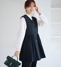 Viola e Viola（ヴィオラ エ ヴィオラ）の「【３点セット】コーデ決まるペプラムジレセットスーツ（パンツスーツ）」