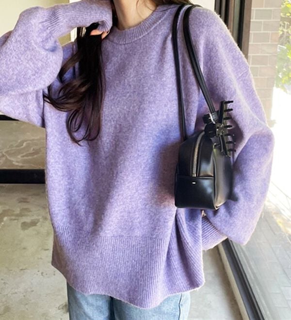 GeeRA（ジーラ）の「ゆるっと柔らか！袖ボリュームメランジニット（ニット・セーター）」｜詳細画像
