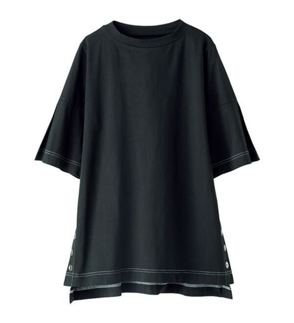 BELLUNA（ベルーナ）の「ひんやりキシリトール加工綿１００％プルオーバー（カットソー）」｜詳細画像