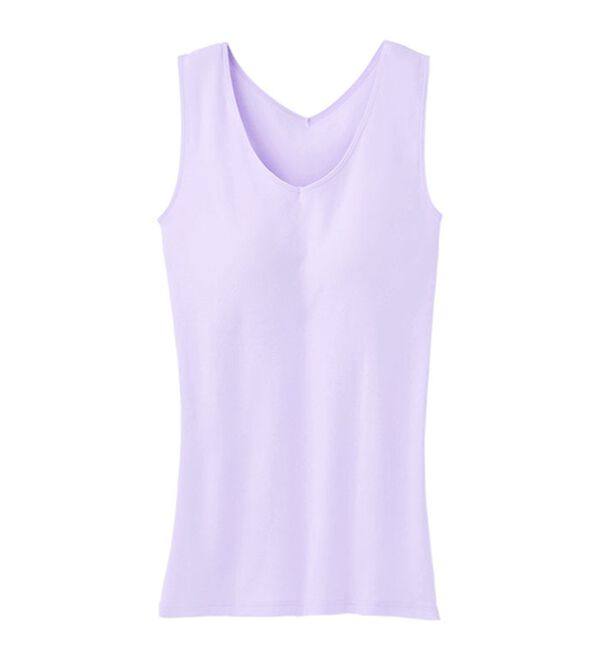 「ひんやり綿100％背中フリー　カップ付きインナー　【ＭＶＳ】（ブラトップ・カップ付きインナー）」｜詳細画像