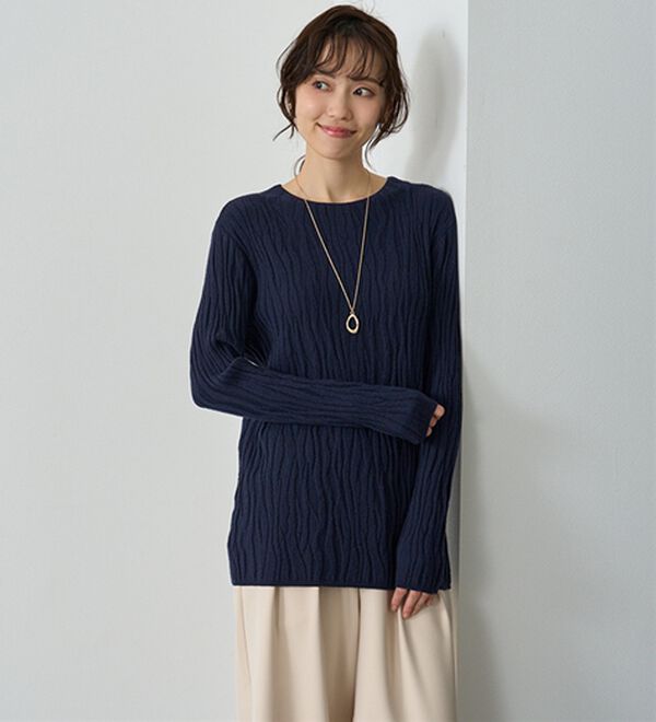 BELLUNA（ベルーナ）の「ジャカードニットプルオーバー（ニット・セーター）」｜詳細画像