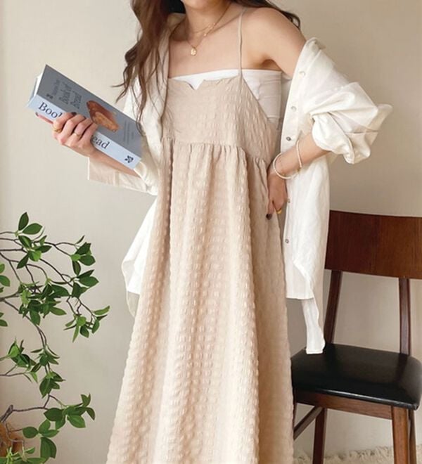 GeeRA（ジーラ）の「ぽこぽこエンボス素材キャミワンピース（その他ワンピース）」｜詳細画像