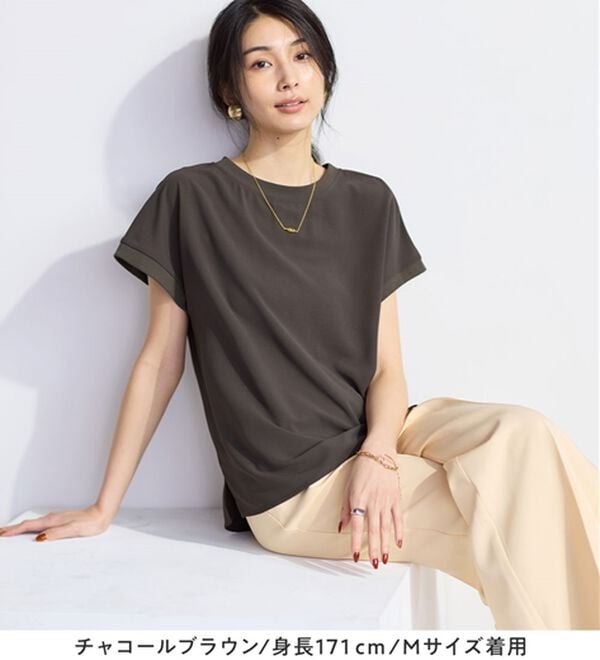 Viola e Viola（ヴィオラ エ ヴィオラ）の「【涼しく解決！】Ｔシャツ感覚で着られるブラウス（ブラウス）」｜詳細画像