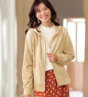 BELLUNA（ベルーナ）の「上品ニット大人顔ジップパーカー（パーカー）」｜詳細画像