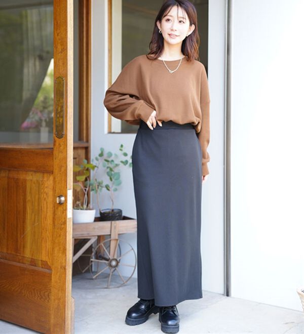 A HAPPY MARILYN（アハッピーマリリン）の「【Ｌ～８Ｌ】コットン１００％ 楽にのびる ワッフルシリーズ ゆったりプルオーバー（Tシャツ）」｜詳細画像