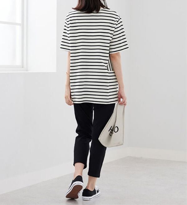 BELLUNA（ベルーナ）の「サイドポケット使いボーダー柄チュニック（チュニック）」｜詳細画像