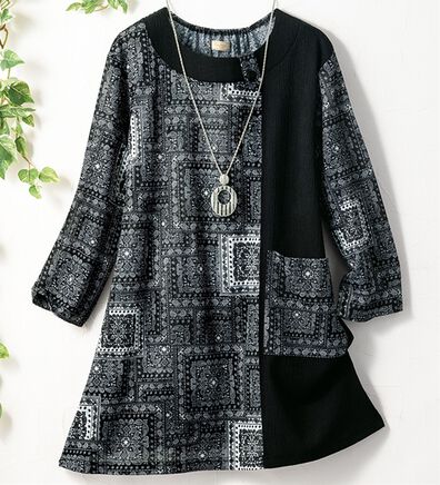 ルフラン（ルフラン）の「上品に着こなすモノトーンチュニック（チュニック）」