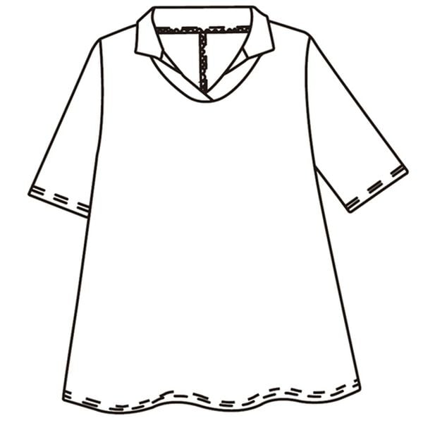 BELLUNA（ベルーナ）の「強撚綿１００％かのこ素材フレアーチュニック（チュニック）」｜詳細画像