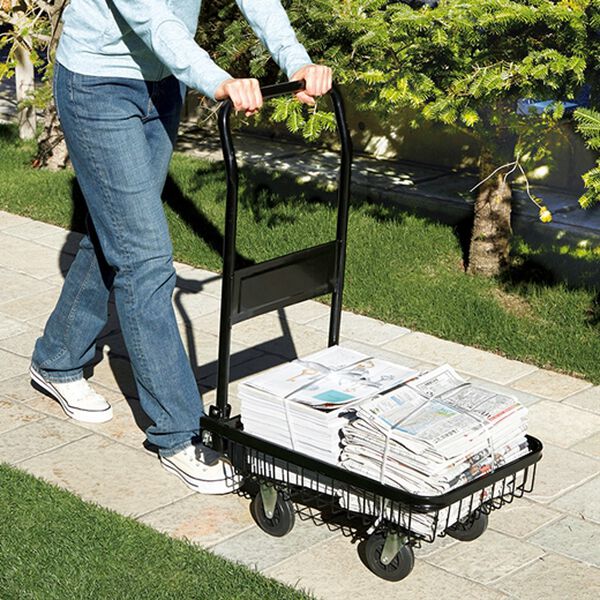 「５０ｋｇまで運べる折り畳みバスケット台車（エクステリア・屋外器具）」｜詳細画像