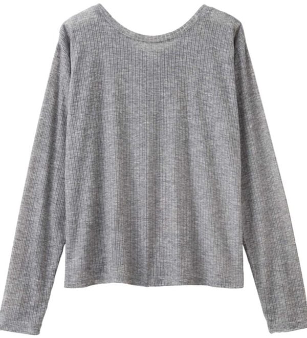 GeeRA（ジーラ）の「カーデにもなる前後２ＷＡＹシアーリブトップス（カットソー）」｜詳細画像