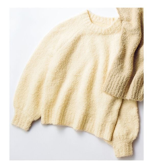 VINNO（ヴィノ）の「ウール入ブークレニットプルオーバー（ニット・セーター）」｜詳細画像