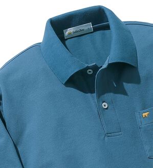 「＜ゴールデンベア＞上質国産ポロシャツ（メンズシャツ）」｜スモーキーブルー(半袖)