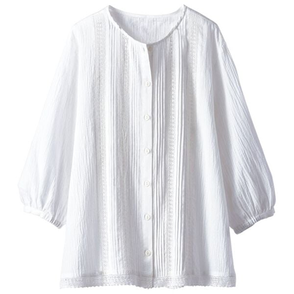 BELLUNA（ベルーナ）の「レース使いピンタックデザインブラウス（ブラウス）」｜詳細画像