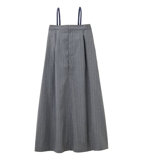 RANAN（ラナン）の「異素材デザインキャミワンピ（その他ワンピース）」｜グレーストライプ／ネイビー