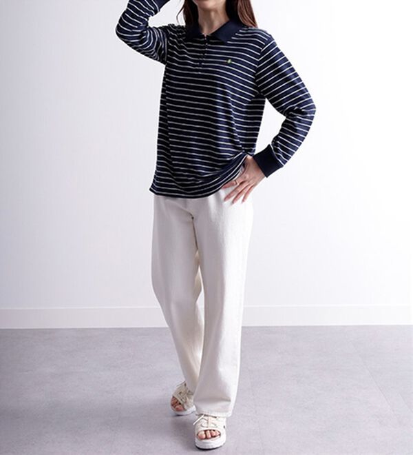 ルフラン（ルフラン）の「ナノプラチナ加工長袖ポロシャツ（ポロシャツ）」｜詳細画像