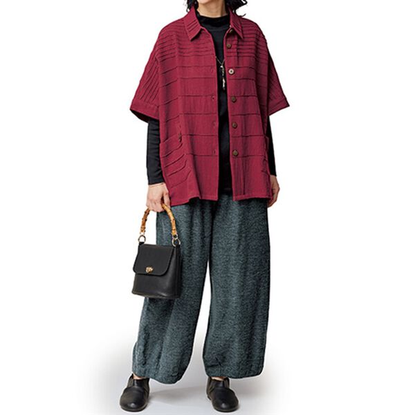 BELLUNA（ベルーナ）の「杢調素材バルーンデザインパンツ（フルレングスパンツ）」｜詳細画像