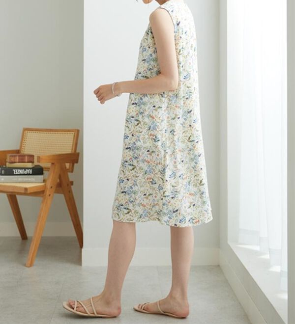 BELLUNA（ベルーナ）の「【ひんやり接触冷感】レーヨン素材ノースリーブワンピ－ス（その他ワンピース）」｜詳細画像