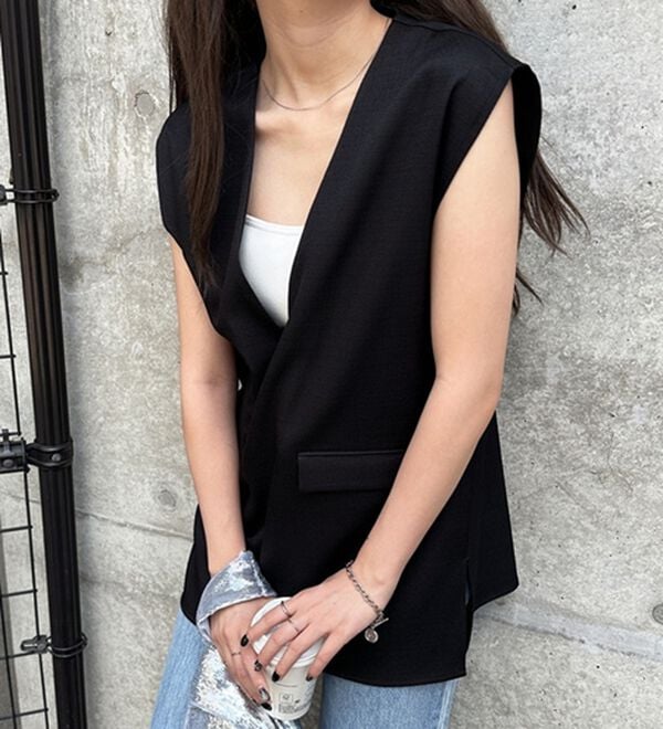 GeeRA（ジーラ）の「リネンライクスラブプルオーバーベスト（ベスト）」｜詳細画像