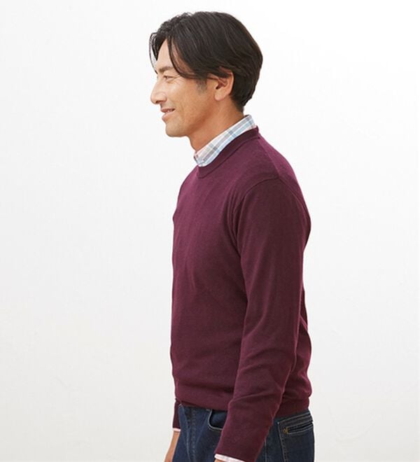 「＜シンプル＆プラス＞毎日着たいシンプルニット（メンズニット・セーター）」｜詳細画像