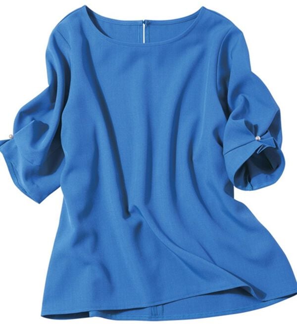 RANAN（ラナン）の「【ひんやり】袖タックデザインきれい見えブラウス（ブラウス）」｜詳細画像