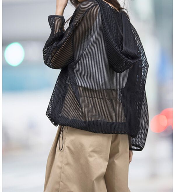 RANAN（ラナン）の「ゆるっとメッシュ素材アノラックパーカー（パーカー）」｜詳細画像