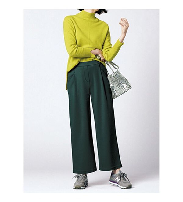 VINNO（ヴィノ）の「ウール調あったかワイドパンツ（ワイドパンツ・ガウチョ）」｜詳細画像