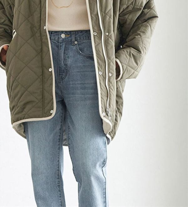 Pierrot（ピエロ）の「【選べる丈】ハイウエストストレートデニム（フルレングスパンツ）」｜詳細画像