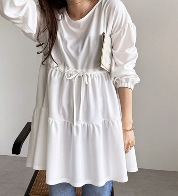 GeeRA（ジーラ）の「前後２ＷＡＹボリュームティアードブラウス（チュニック）」｜詳細画像