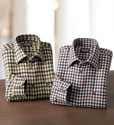 「【２色組】＜キンロック　アンダーソン＞ふっくら両面起毛らくらくシャツ（メンズシャツ）」