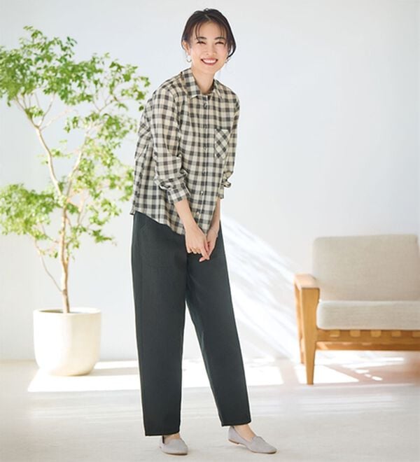 BELLUNA（ベルーナ）の「《ＨｕｇＲｅａｍコットン》チェック柄サマーシャツ（シャツ）」｜詳細画像