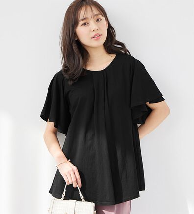 alotta（アロッタ）の「【接触冷感】フロントタックフレアー袖チュニック（チュニック）」