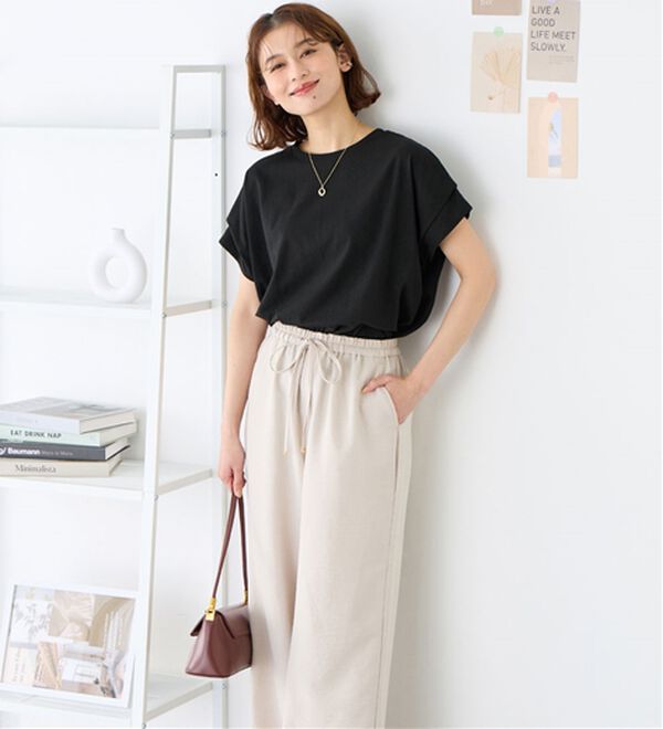 Viola e Viola（ヴィオラ エ ヴィオラ）の「脱普通！すっきり見え大人の上品Ｔシャツ（Tシャツ）」｜詳細画像