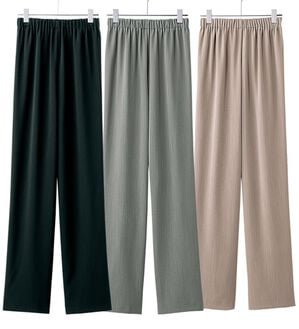 ルフラン（ルフラン）の「【３本組】爽やか素材ドレープパンツ＜フローレル＞（フルレングスパンツ）」｜3本組