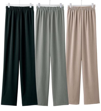 ルフラン（ルフラン）の「【３本組】爽やか素材ドレープパンツ＜フローレル＞（フルレングスパンツ）」