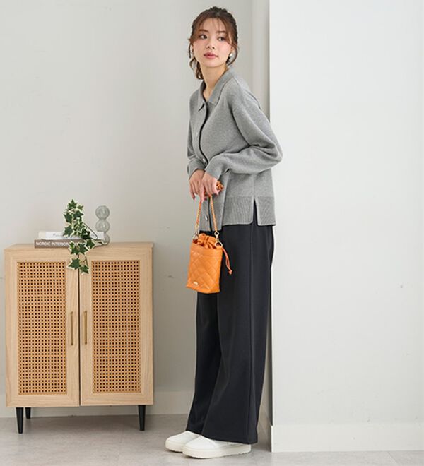 BELLUNA（ベルーナ）の「まるではく毛布！静電防止付裏ファーワイドパンツ（フルレングスパンツ）」｜詳細画像