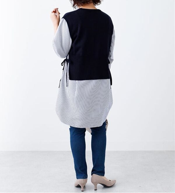 BELLUNA（ベルーナ）の「サイドリボンレイヤード風ワンピース（その他ワンピース）」｜詳細画像