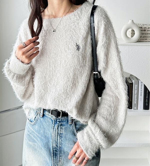 GeeRA（ジーラ）の「【U.S. POLO ASSN.】シャギーニットソートップス（ニット・セーター）」｜詳細画像