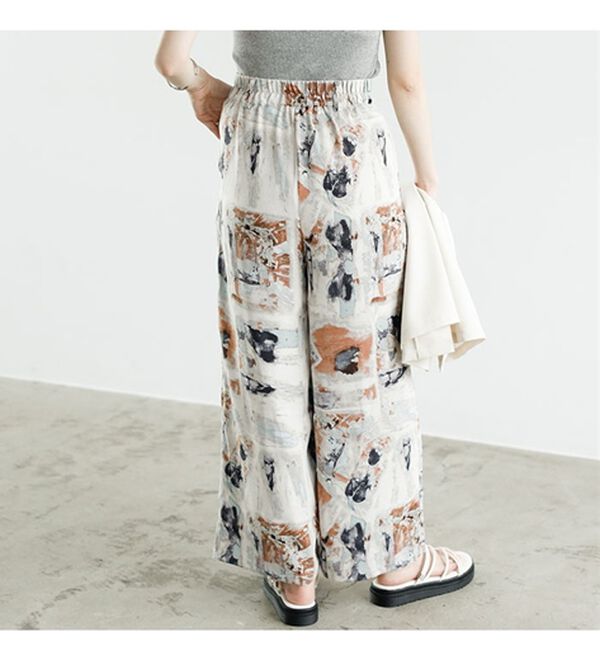 GeeRA（ジーラ）の「プリントリラックスワイドパンツ（フルレングスパンツ）」｜詳細画像