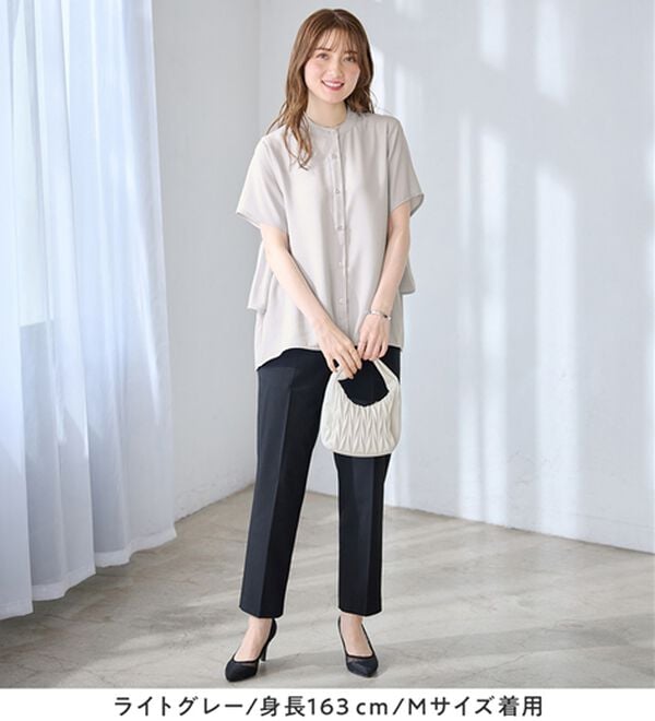 alotta（アロッタ）の「【イージーケア】バックフリルデザインブラウス（ブラウス）」｜詳細画像