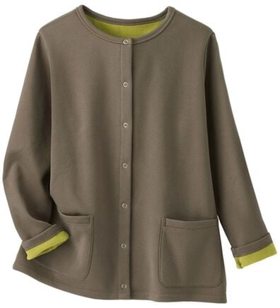 BELLUNA（ベルーナ）の「パチパチしにくい！静電気防止裏フリース配色カーディガン（その他カーディガン）」