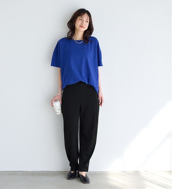 BELLUNA（ベルーナ）の「シュッと体型カバー！ワイドテーパード美脚パンツ（フルレングスパンツ）」｜詳細画像