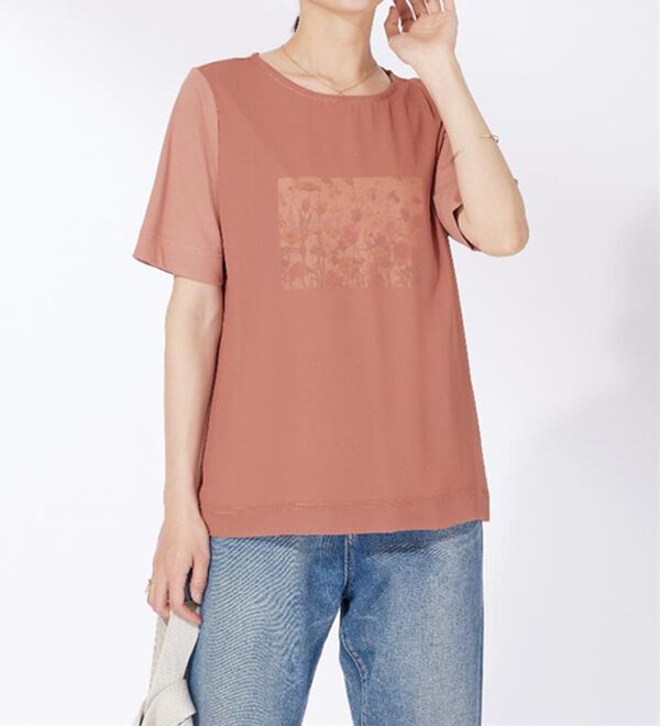 BELLUNA（ベルーナ）の「〈日比谷花壇〉シフォン重ねプルオーバー（カットソー）」｜詳細画像