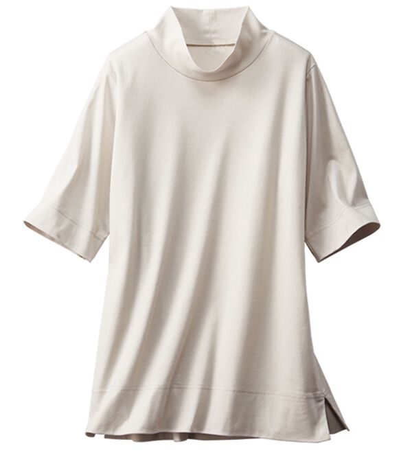 BELLUNA（ベルーナ）の「＜日本製＞クールコットン１００％Ｔシャツ（カットソー）」｜詳細画像