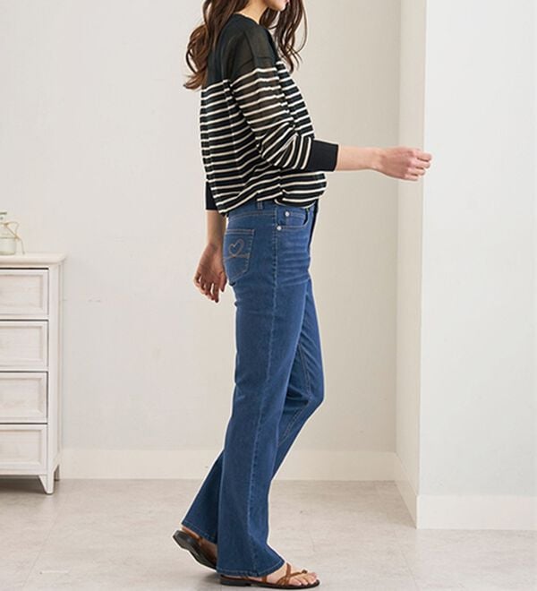 BELLUNA（ベルーナ）の「ヒンヤリ冷感！ライトオンスジーンズ（フルレングスパンツ）」｜詳細画像