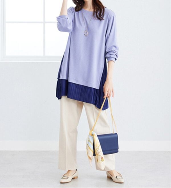 BELLUNA（ベルーナ）の「裾プリーツ切替チュニック（チュニック）」｜詳細画像