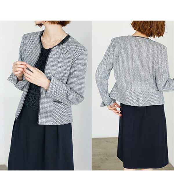 GeeRA（ジーラ）の「【入卒式/セレモニー】ツイード着回し５点セットスーツ　２ジャケット＆パンツ＆ワンピ（その他スーツ）」｜詳細画像