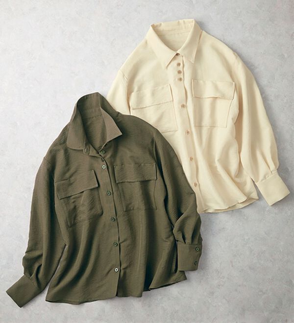 BELLUNA（ベルーナ）の「【低身長さん向け】ポケットデザインゆったりシャツ（シャツ）」｜詳細画像