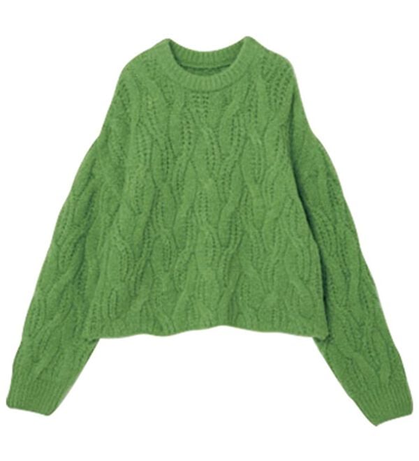 RANAN（ラナン）の「ビッグケーブル短丈ニット（ニット・セーター）」｜詳細画像