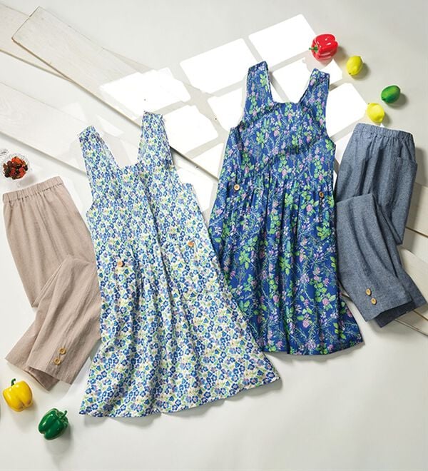 ルフラン（ルフラン）の「【４点組】プリーツチュニックのキッチンスーツ（パジャマ・ルームウェア）」｜詳細画像