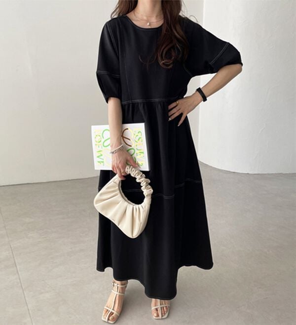 GeeRA（ジーラ）の「前後２ＷＡＹランタンスリーブワンピース（その他ワンピース）」｜詳細画像